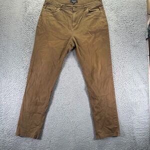 Ring of Fire Pant Mens 38x32 Brown Cotton Chino Straight Stretch‎ Business Slim